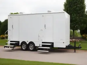 Smart Way-transportable Prefab Mobile Fiberglass Trailer Toilet