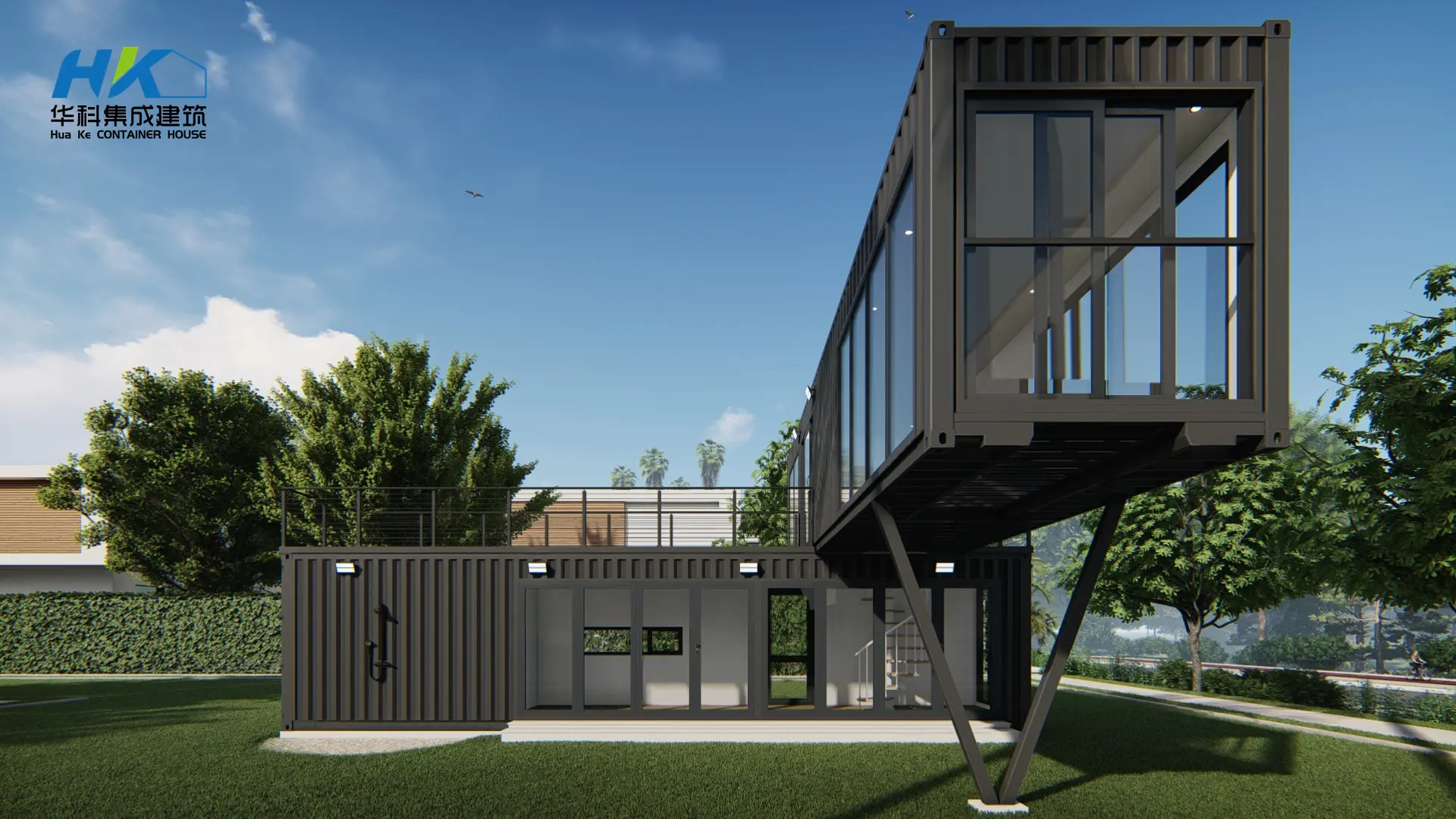 40FT Two-Storey Luxury Ready-Made 2-Bedroom Modern Prefabricated Prefab Modular Shipping Living Container Villa House Home Building