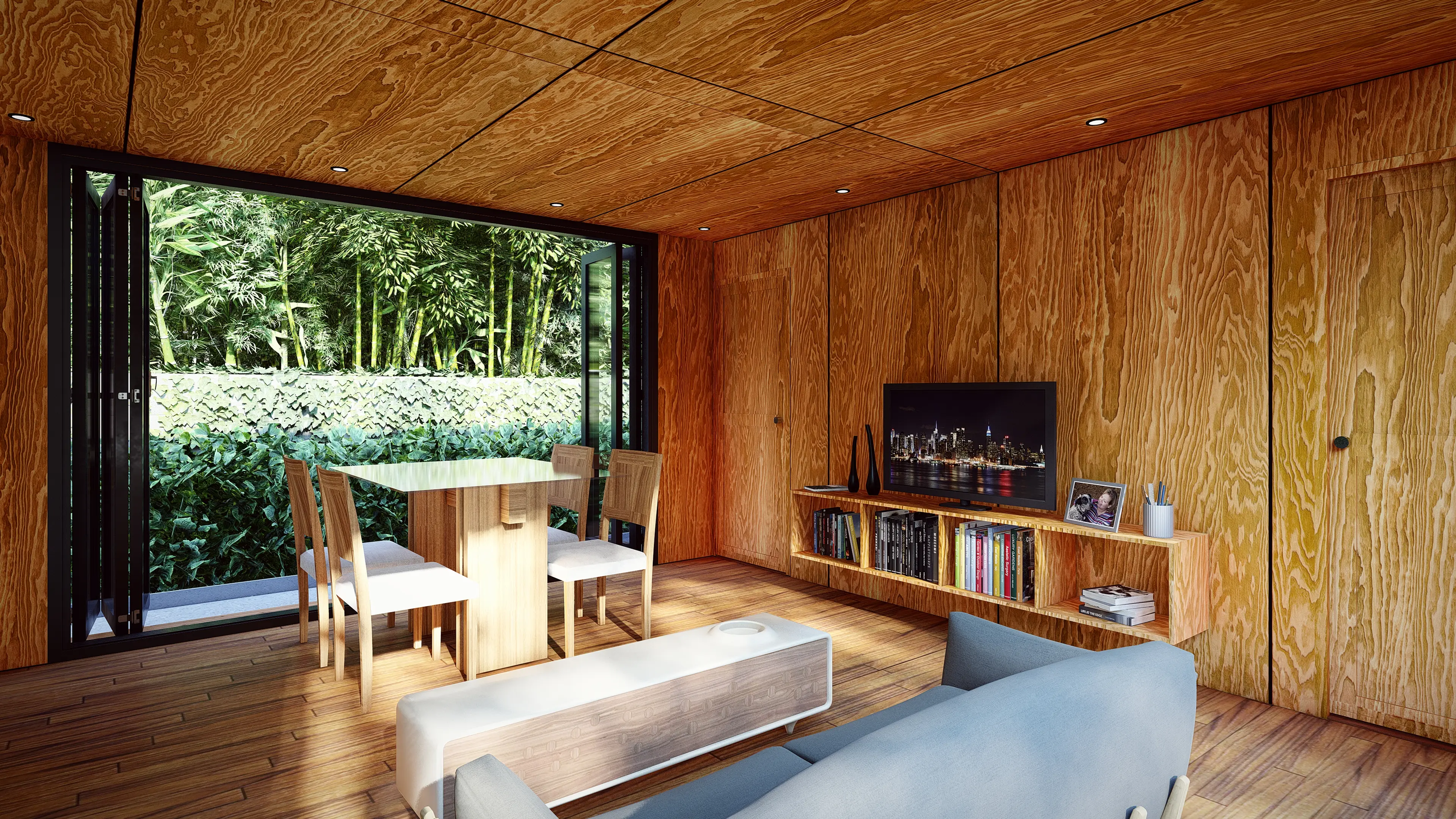 2x40ft Modified Container House Plywood inner decoration