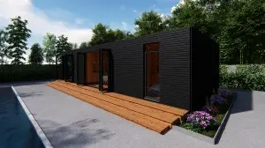 2x40ft Modified Container House Plywood inner decoration