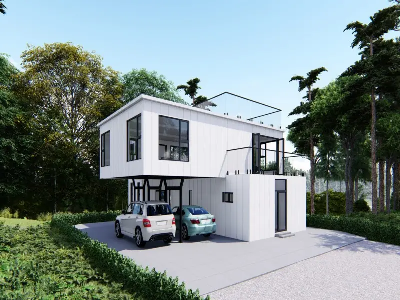 Long Lasting Modular Amazing Luxury Modified Two Story Container House Featured Image