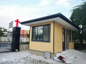 Modular prefab light steel structure OSB prefabricated house .