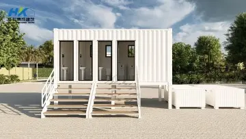 20ft real container Toilet, three standard and one urinal toilet,
