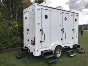 Smart Way-transportable Prefab Mobile Fiberglass Trailer Toilet