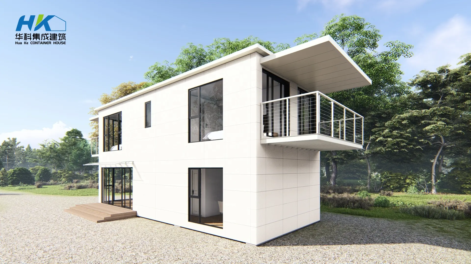 China Factory Price 4*40FT Fully Furnished Luxury 2 Storey Customized Prefabricated Container House/Villa