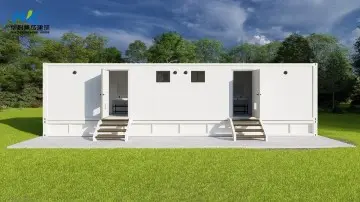 40ft luxury prefab prefabricated ready container toilet with 20 gallon bucket