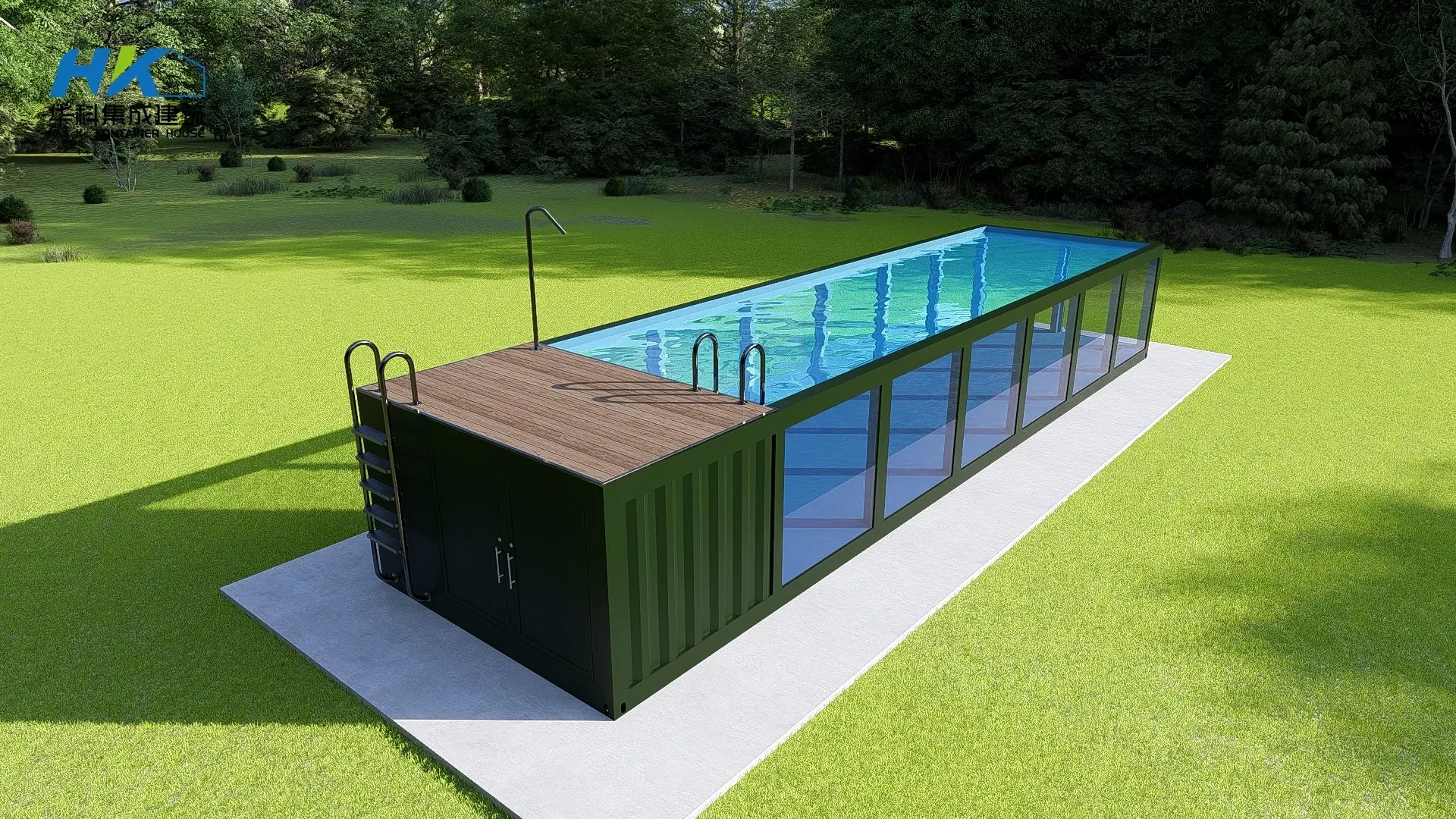 Wholesale Top Quality  Endless Swim SPA Clear outdoor Camping Glass Family Prefab Swimming container Pool