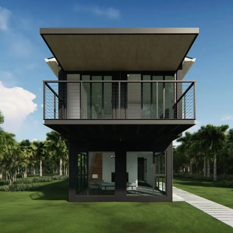 New Luxury 4*40ft Villa Customizable Prefabricated building Container House home Featured Image
