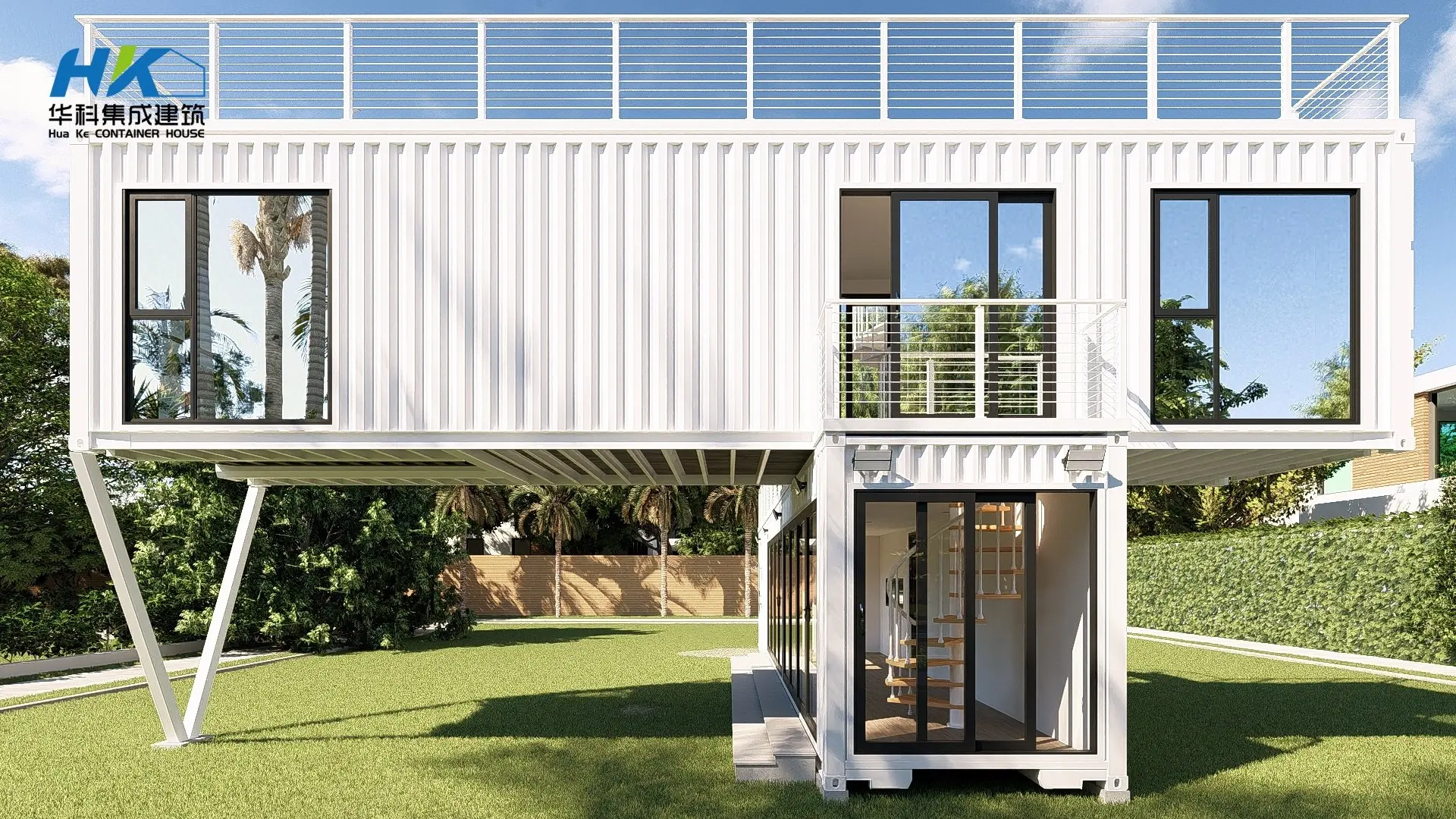 40FT Two-Storey Luxury Ready-Made 2-Bedroom Modern Prefabricated Prefab Modular Shipping Living Container Villa House Home Building