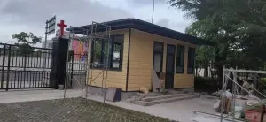 Modular prefab light steel structure OSB prefabricated house .