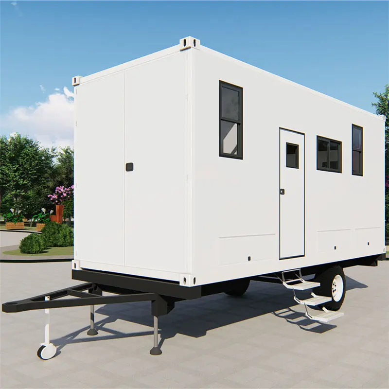 Professional China  Portable Container House - Customized Modular Fiberglass Mobile Caravan - HK prefab