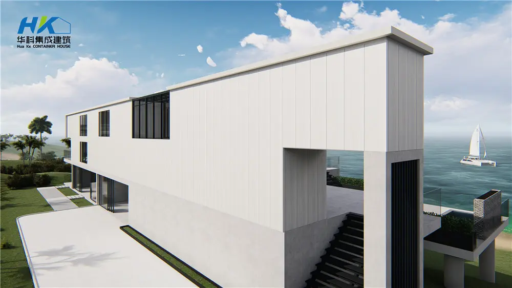 Multi Storey Steel Structure Building Modern House Design Garden House Villa Style container house