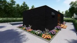 2x40ft Modified Container House Plywood inner decoration