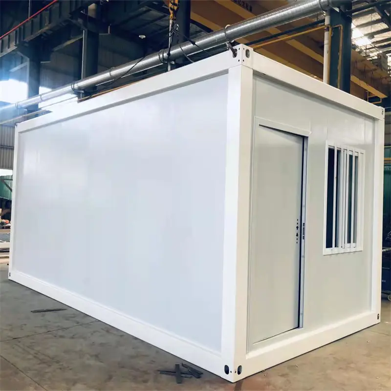Flat pack low cost fast built container house for labor camp. 