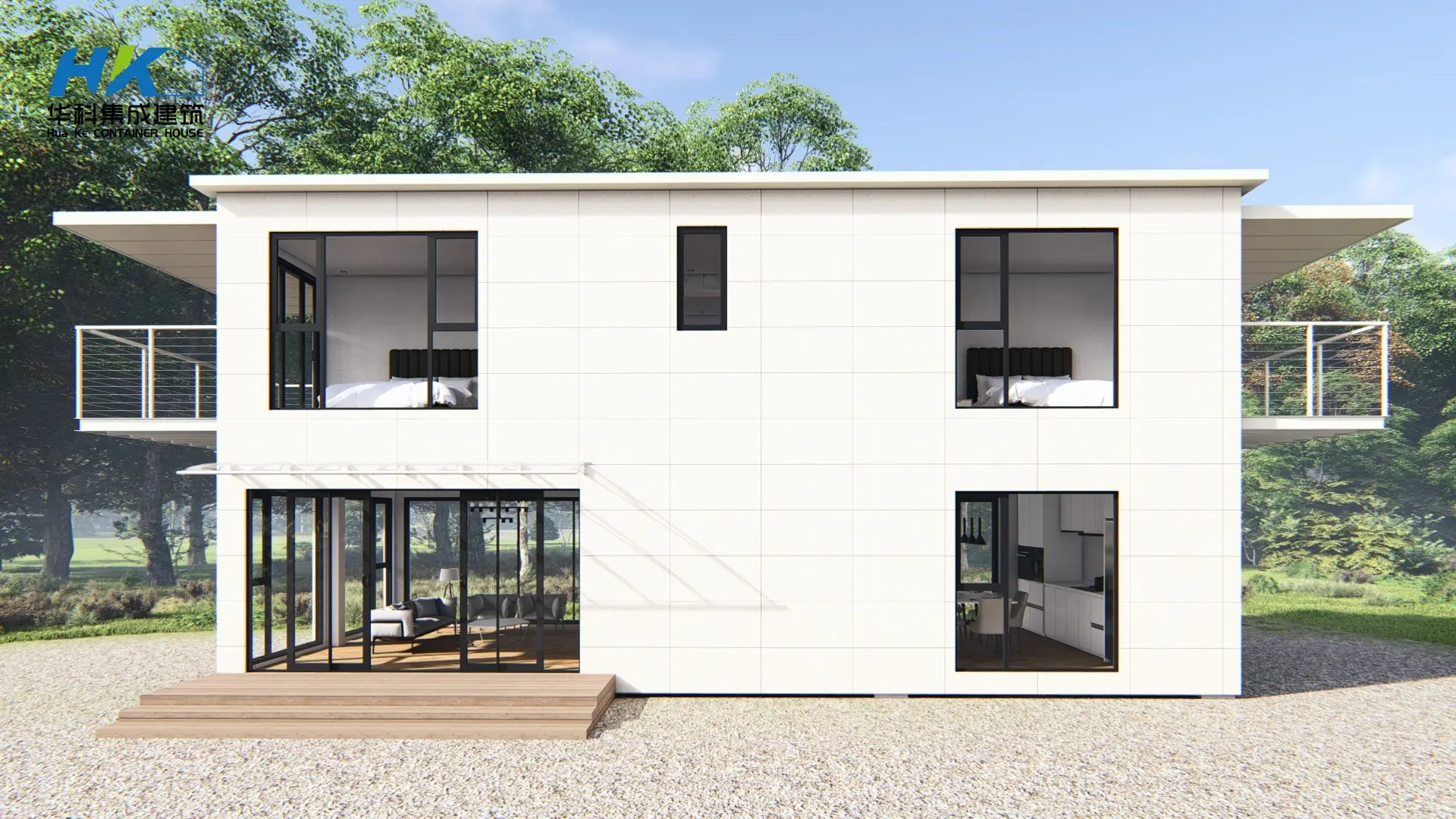 China Factory Price 4*40FT Fully Furnished Luxury 2 Storey Customized Prefabricated Container House/Villa