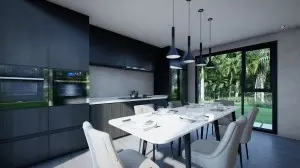 New Luxury 4*40ft Villa Customizable Prefabricated building Container House home